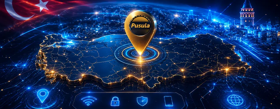 Türkiye haritası üzerinde işaretlenmiş erişim noktası