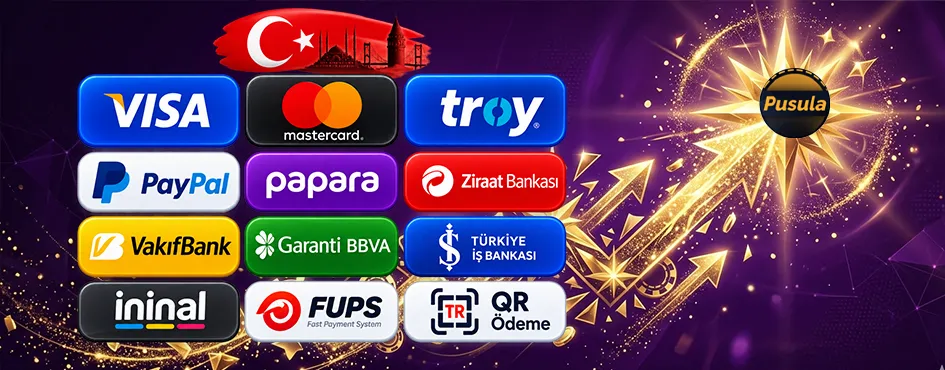 Visa, Papara, Ziraat ve QR ödeme logolarının yer aldığı pano